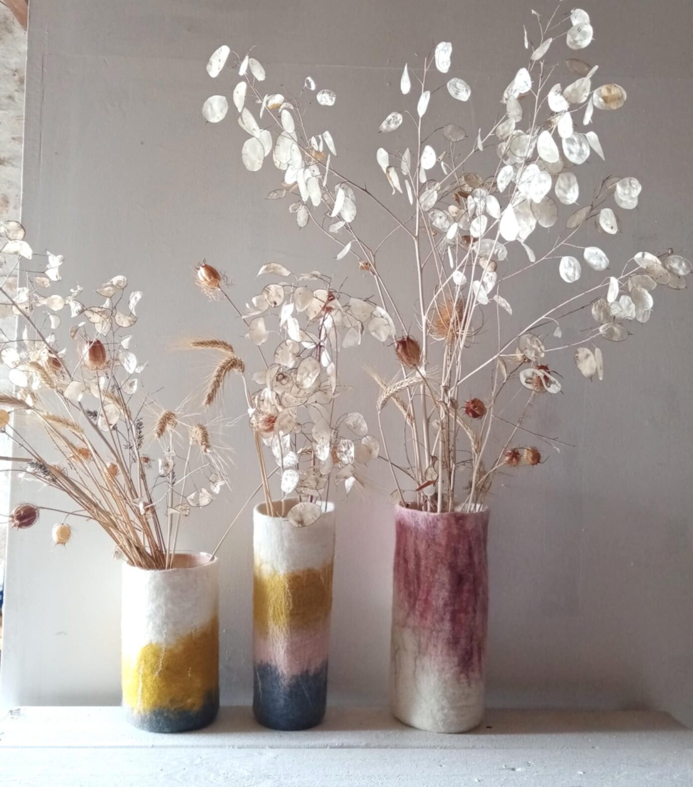 Atelier de laine feutrée le vase A mon atelier Clugnat