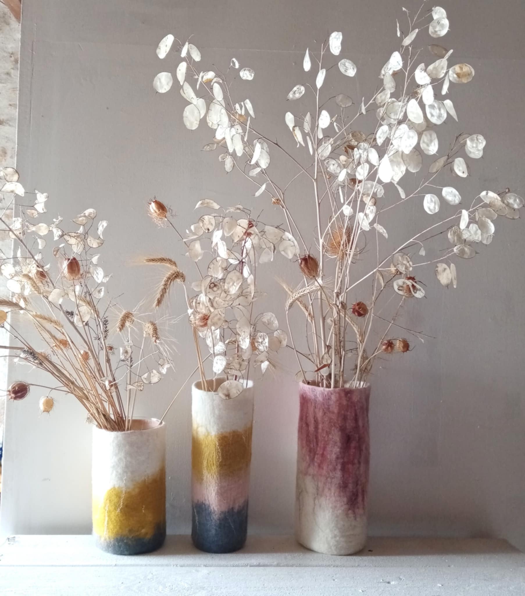 Atelier de laine feutrée le vase 8 La Faye Chapon