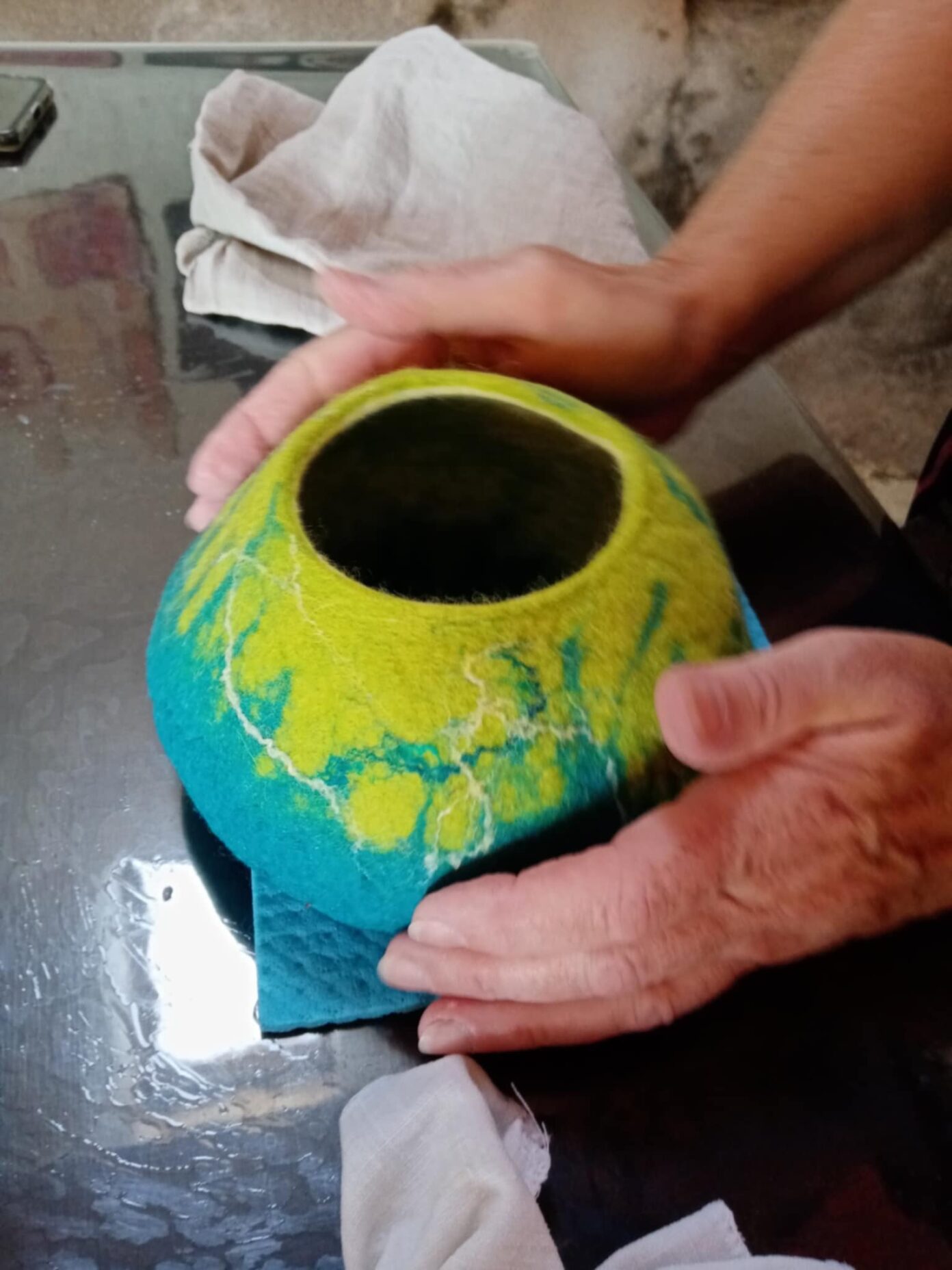Atelier de laine feutrée le vide-poches A mon atelier Clugnat