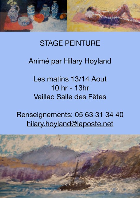 Atelier de peinture avec l’artiste professionnelle Hilary Hoyland Cœur de Causse