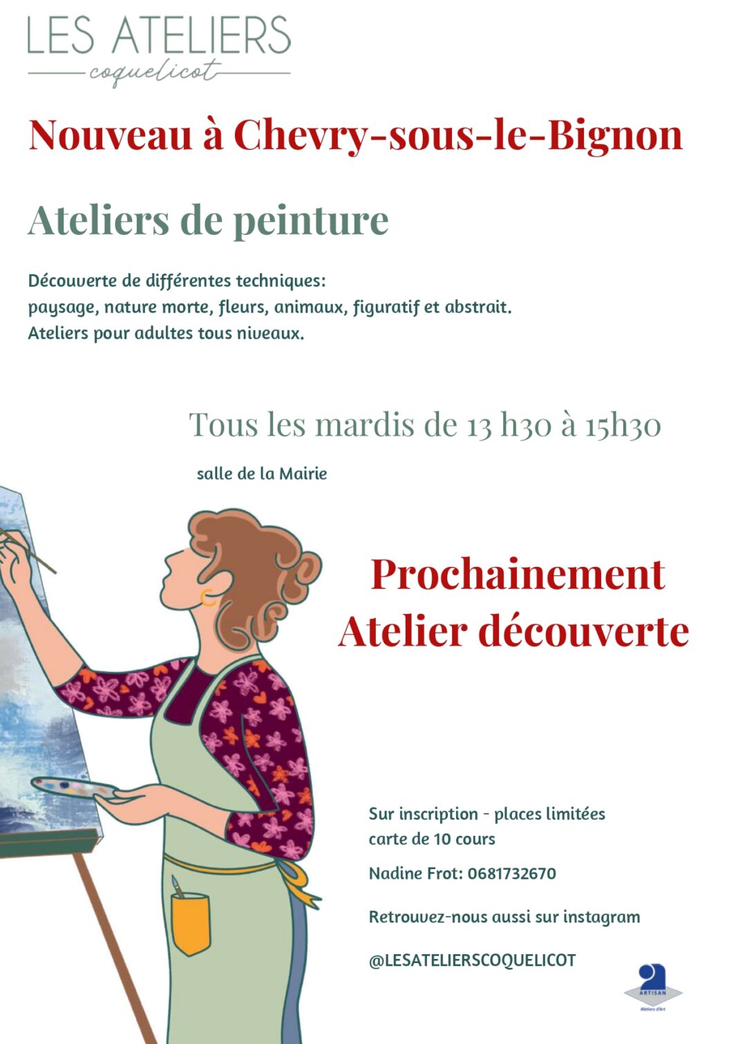 Atelier de peinture Chevry-sous-le-Bignon