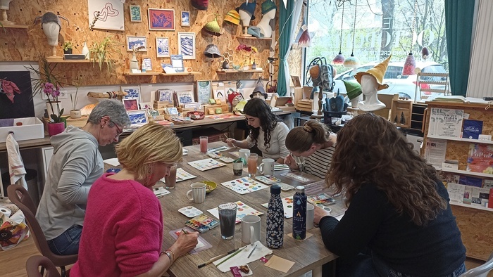 Atelier Découverte Aquarelle, Ateliers Octopodes, Chambéry