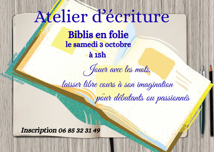 Atelier d’écriture, Bibliotheque municipale d’Estang, Estang