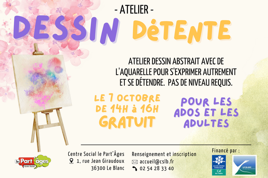 Atelier dessin détente  Le Blanc
