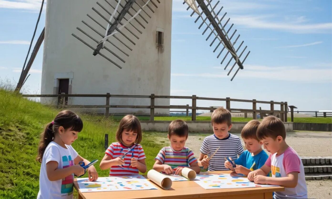 Atelier enfant fabrication de moulin Moulin de Bénesse-lès-Dax Bénesse-lès-Dax