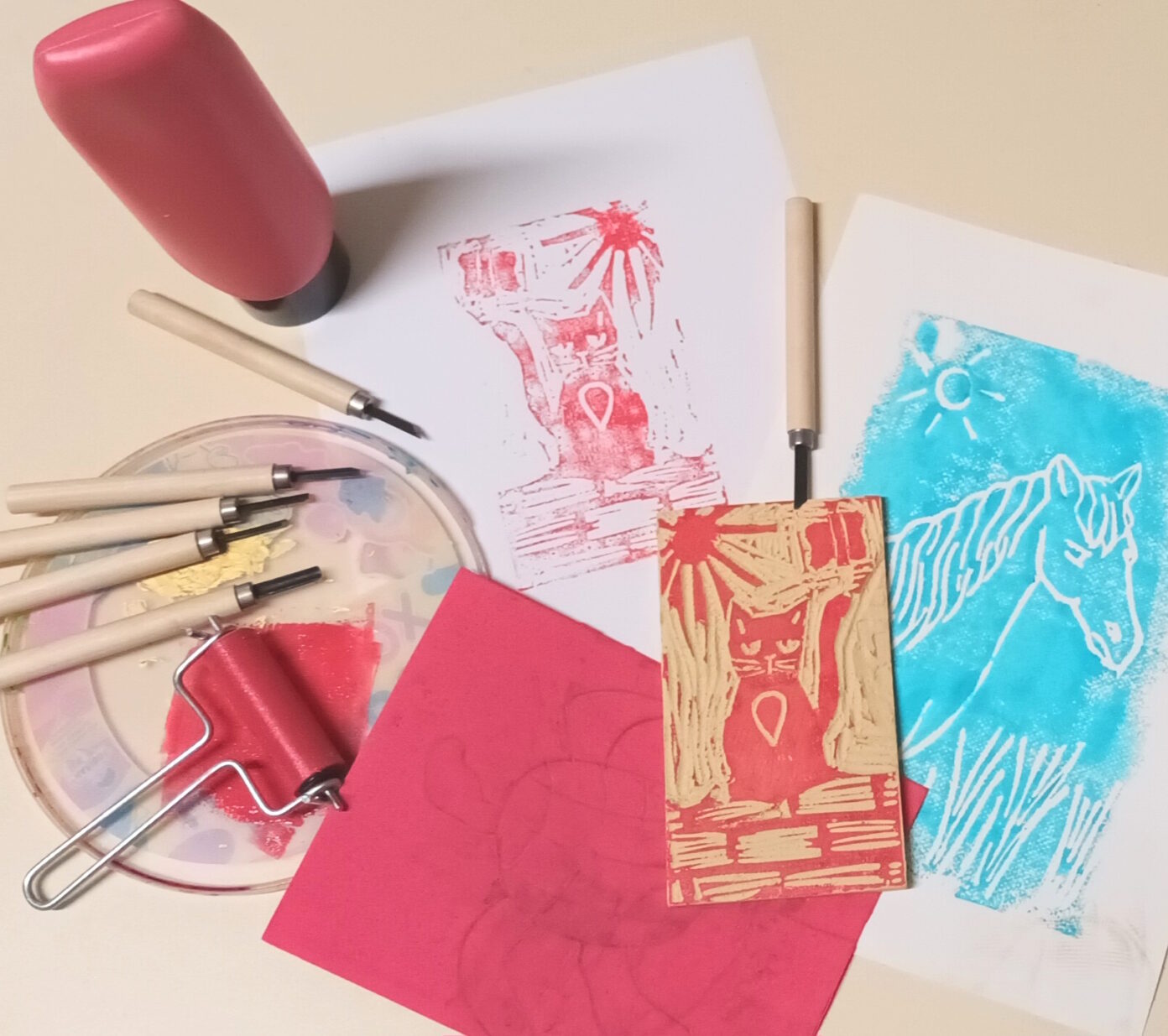 Atelier enfant Paysage gravure Musée du Prieuré Jean Laronze Charolles