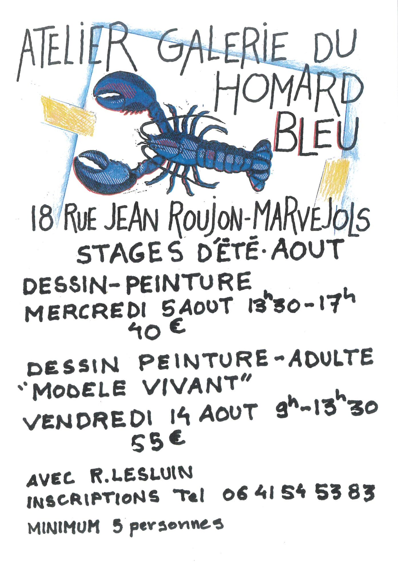 ATELIER GALERIE DU HOMARD BLEU Marvejols