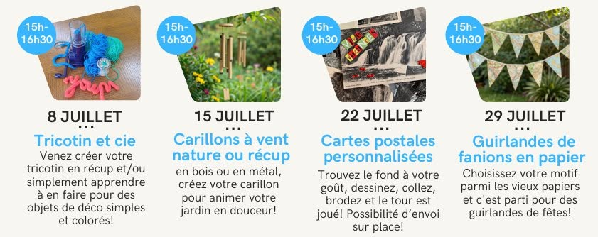 Atelier guirlandes de fanion en papier Peyrelevade