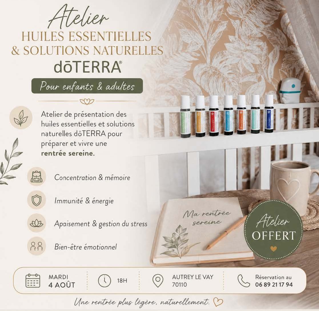 Atelier huiles essentielles et solutions naturelles AUTREY-LE-VAY Autrey-le-Vay 2026-08-04