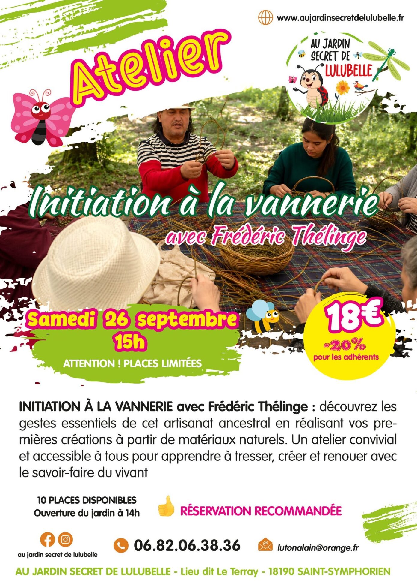 Atelier initiation à la vannerie avec Frédéric Thélinge Saint-Symphorien