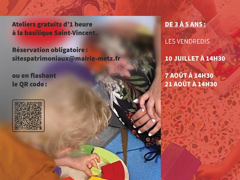 Atelier jeune public La Famille des couleurs Place Saint-Vincent Metz