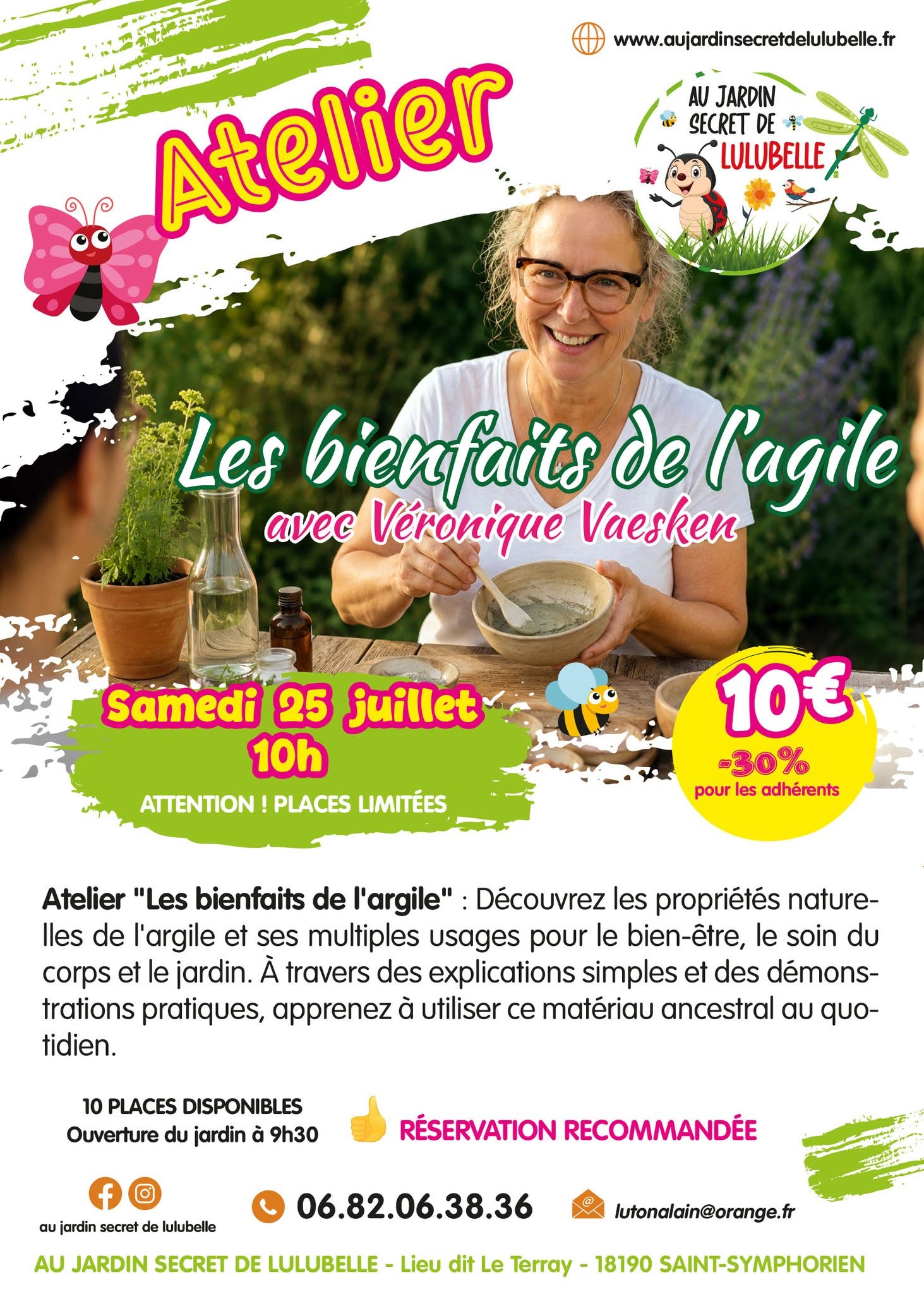Atelier les bienfaits de l'argile Le Terray Saint-Symphorien 2026-07-25