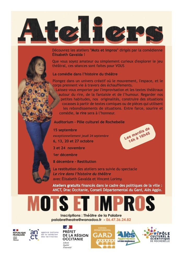 Atelier Mots et Impros, Auditorium du Pôle Culturel et scientifique de Rochebelle, Alès
