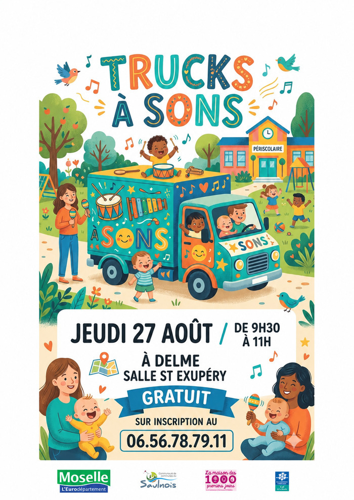 Atelier Musique Parents & Bébés animé par Truck à Sons, Salle St Exupéry, Delme