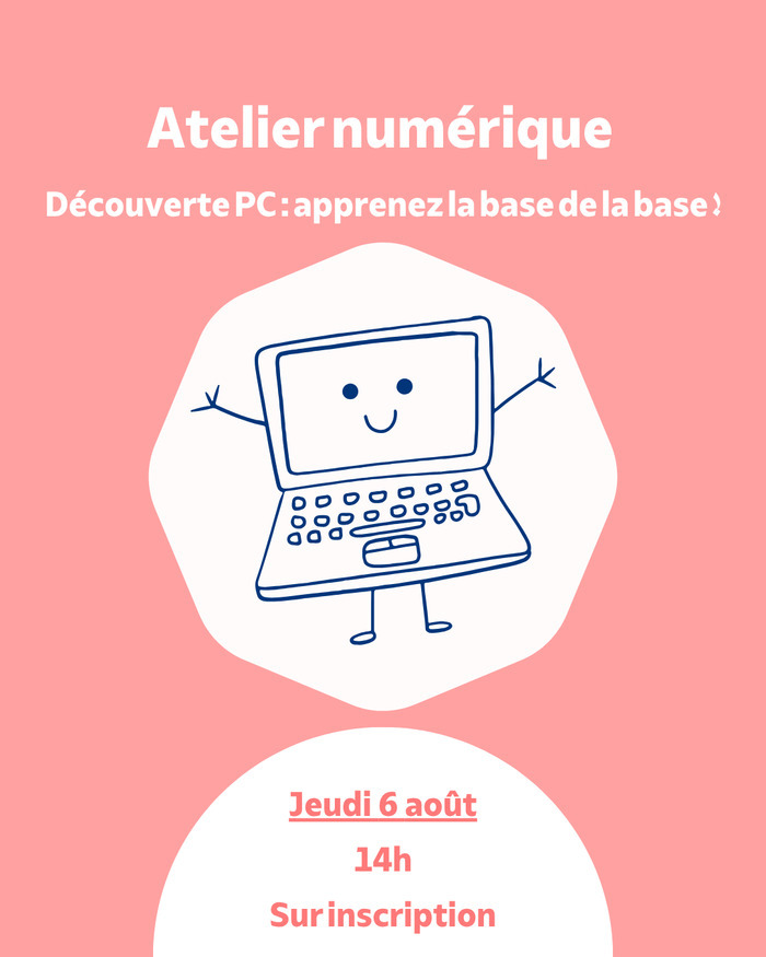 Atelier numérique, découverte PC, Laboratoire Numérique, Le Bouscat