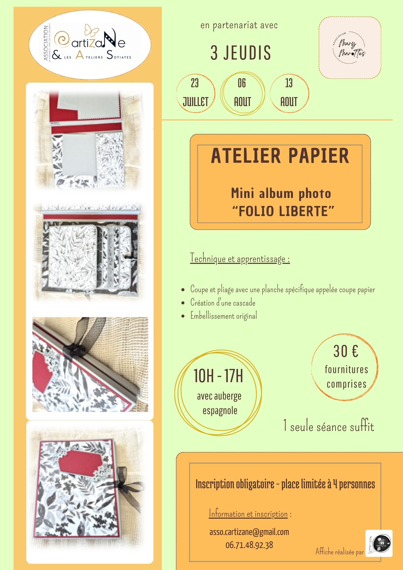 Atelier papier Centre culturel Sos 2026-07-23