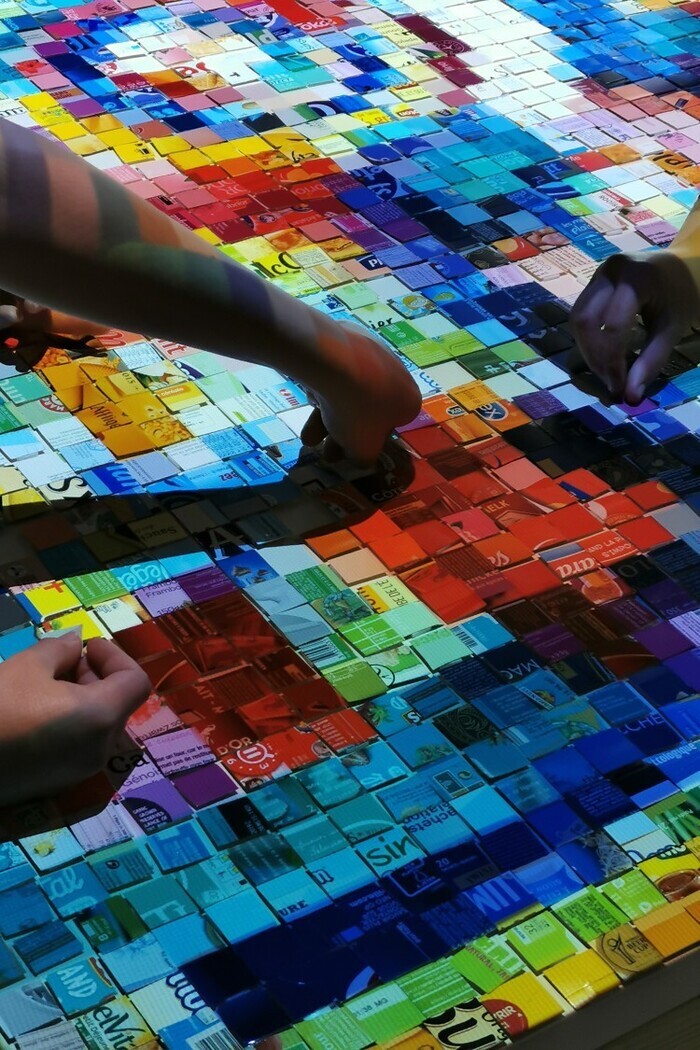 Atelier participatif Carton-pixel avec la compagnie l minuscule, Musée des Beaux-arts et de la Dentelle, Alençon