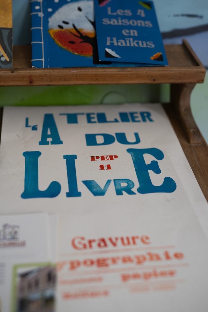 Atelier typographie : réalisation d’un marque page, Centre International de Séjour Lamourelle, Carcassonne