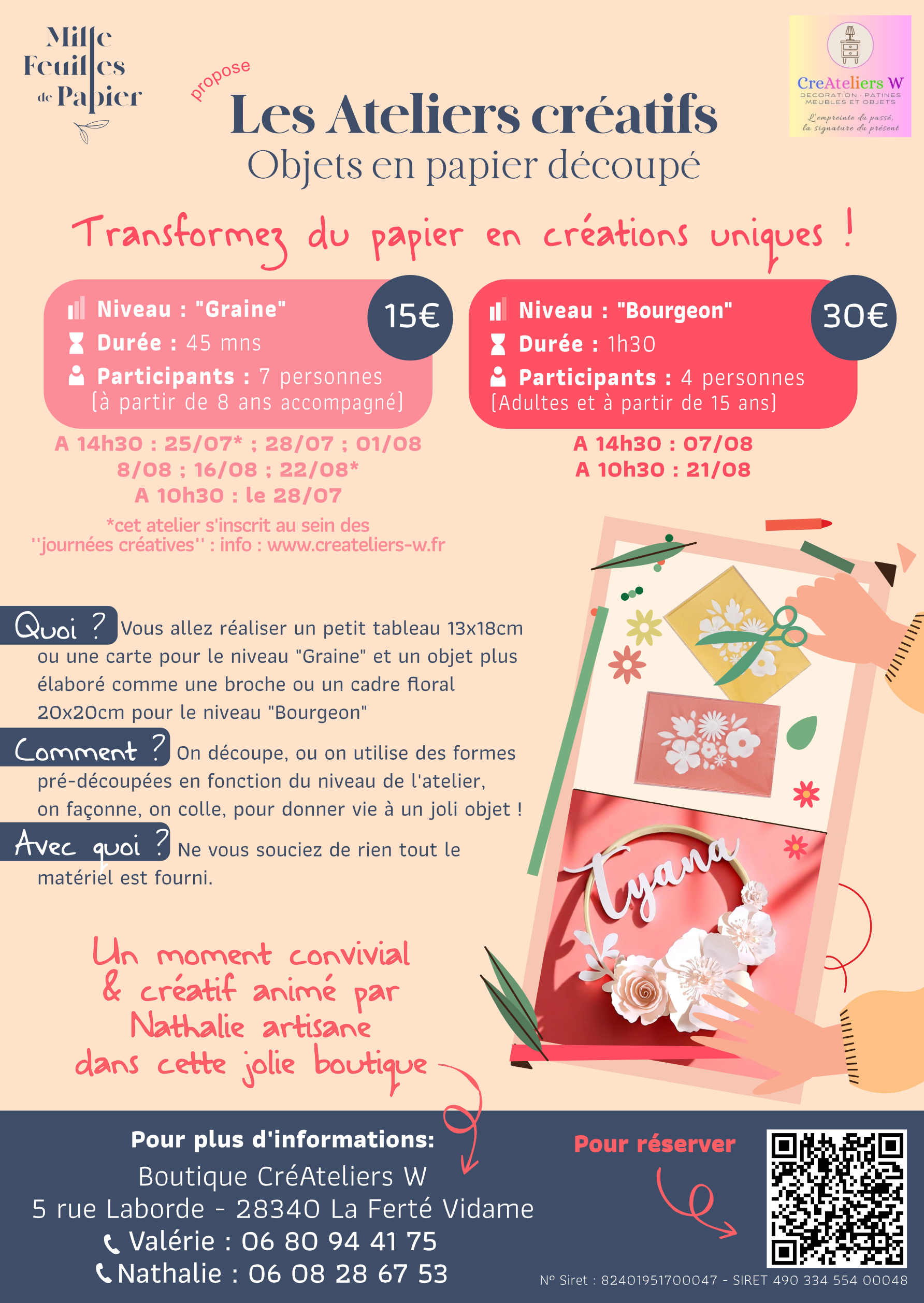 Ateliers Créatifs pour débutant objets en papier découpé 5 Rue de Laborde La Ferté-Vidame 2026-07-25