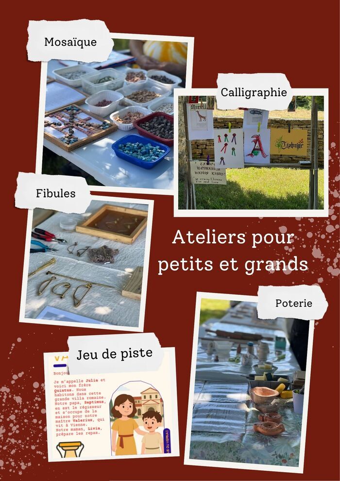 Ateliers pour petits et grands, Site archéologique du Vernay, Saint-Romain-de-Jalionas