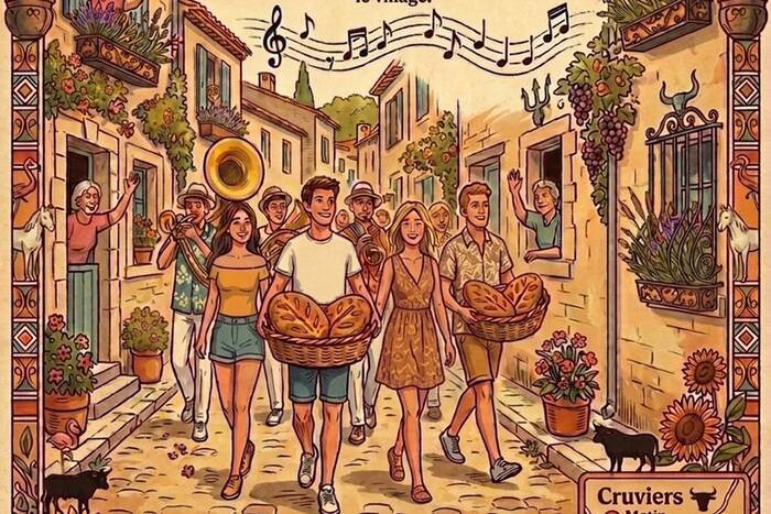 Aubade à la population, Cruviers-Lascours, Cruviers-Lascours