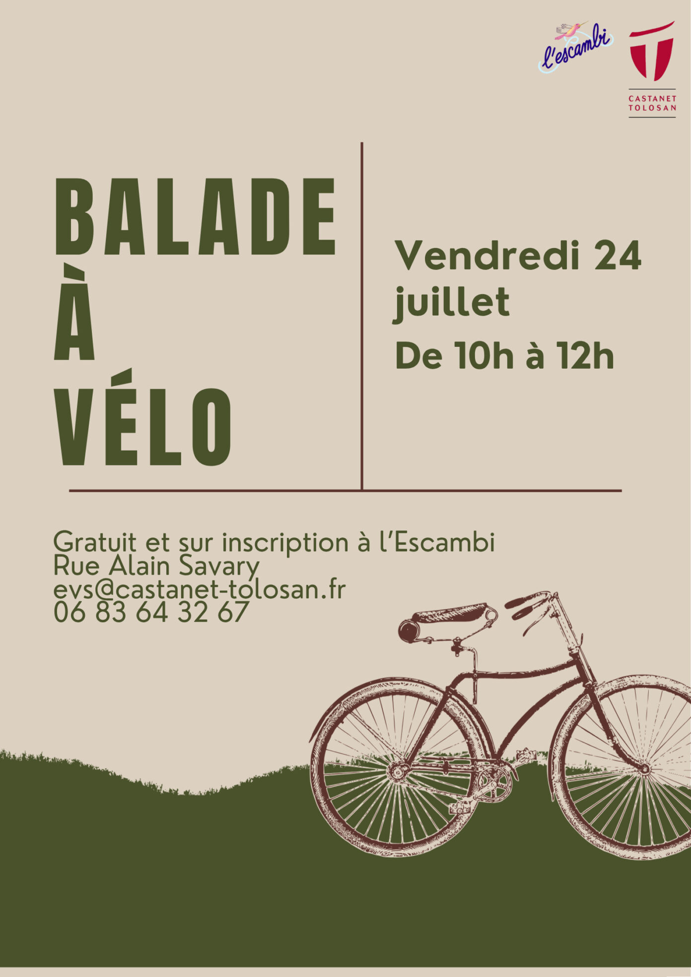 BALADE À VÉLO Rue François Truffaut Castanet-Tolosan