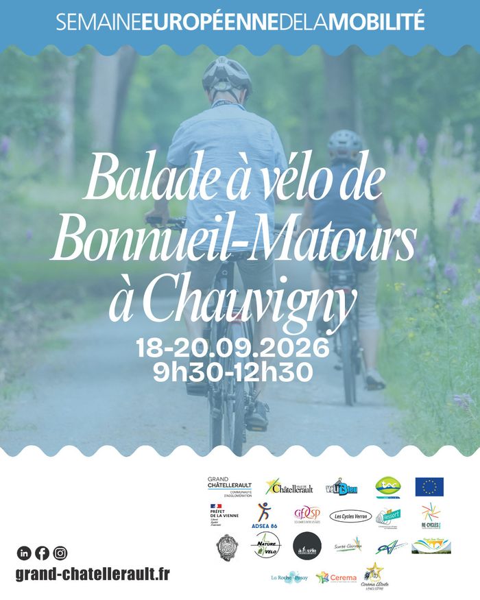 Balade à vélo de Bonnueil-Matours à Chauvigny Parc de Crémault Bonneuil-Matours