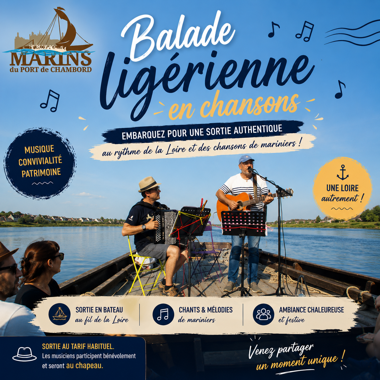 Balade Ligérienne en chansons au fil de la Loire 73 Rue Nationale Saint-Dyé-sur-Loire 2026-08-27