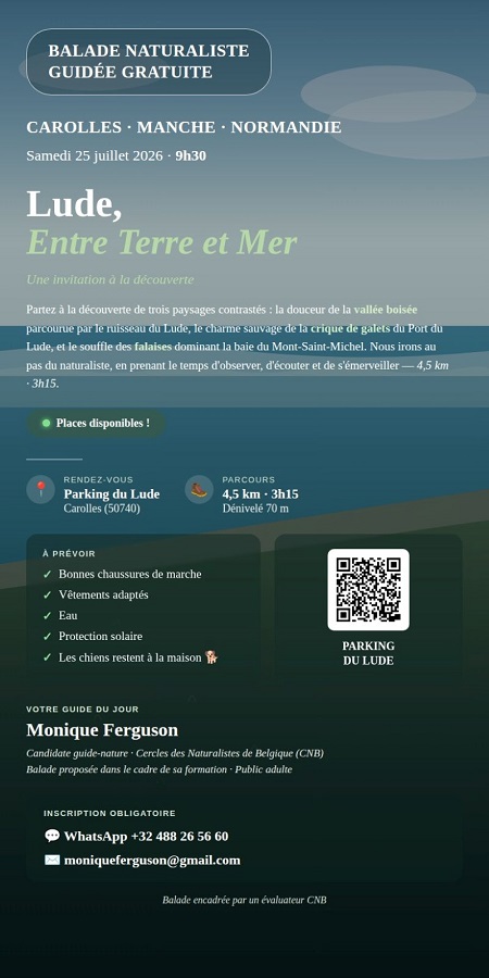 Balade naturaliste Parking du Lude Carolles