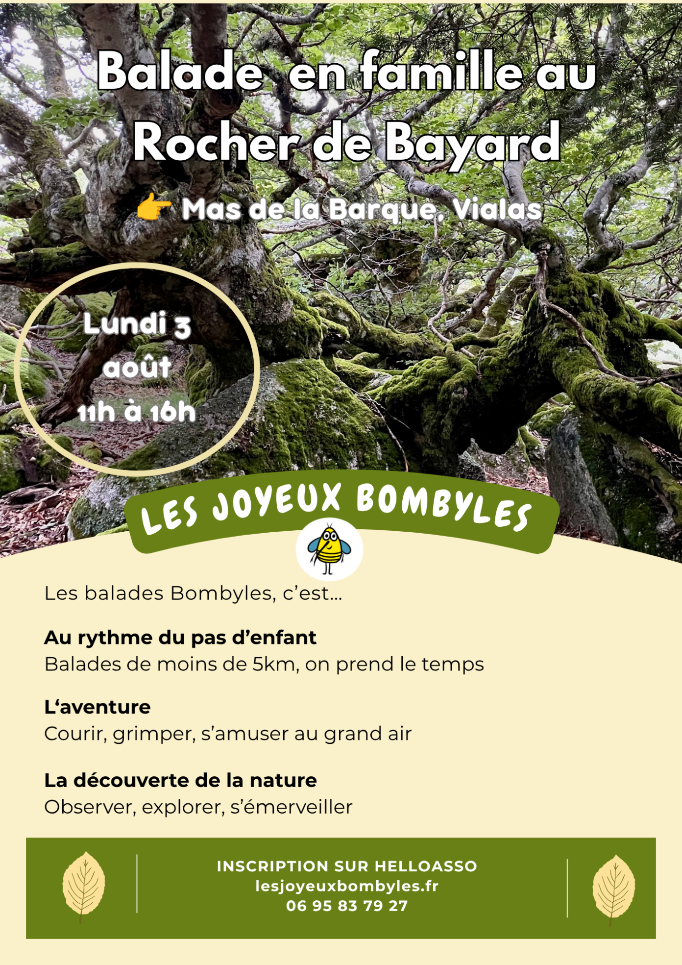 BALADE NATURE EN FAMILLE AU ROCHER DE BAYARD Route de Villefort Villefort