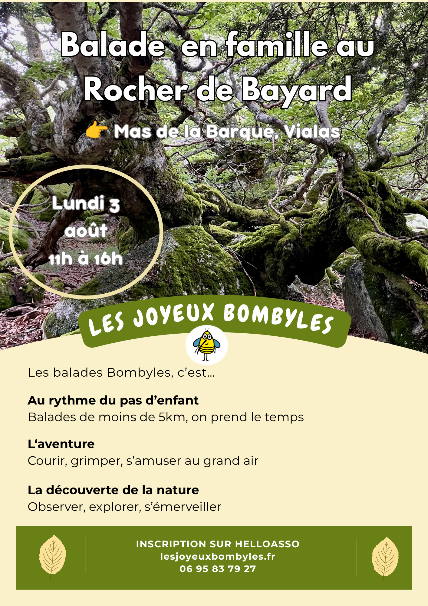 BALADE NATURE EN FAMILLE AU ROCHER DE BAYARD Mas de la Barque Villefort 2026-08-03