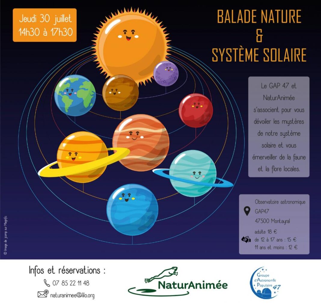 Balade nature et système solaire Observatoire astronomique GAP47 Montayral