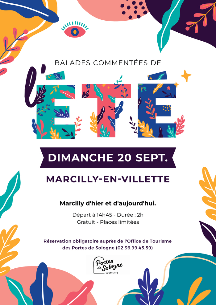 Balades commentées de l’été, Place de l’Eglise, Marcilly-en-Villette