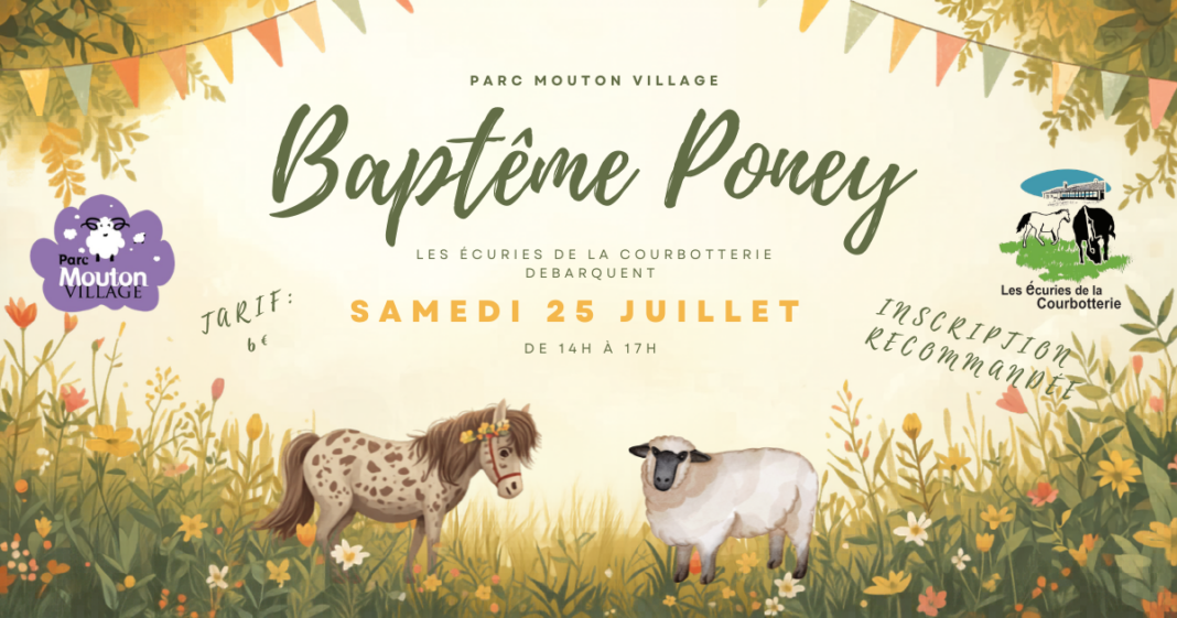 Baptême en poney Parc Mouton Village Vasles