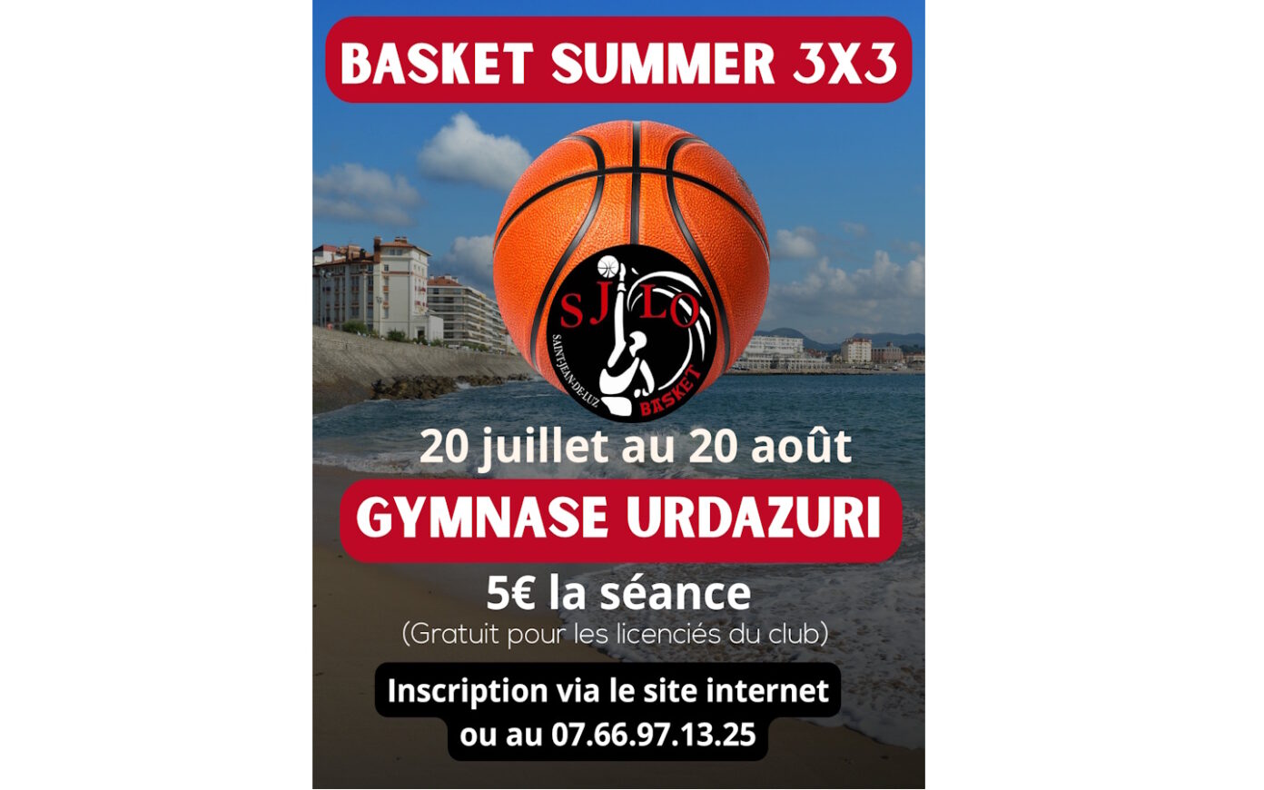Basket Saint-Jean-de-Luz Olympique Basket 3×3 Summer Gymnase Urdazuri Saint-Jean-de-Luz