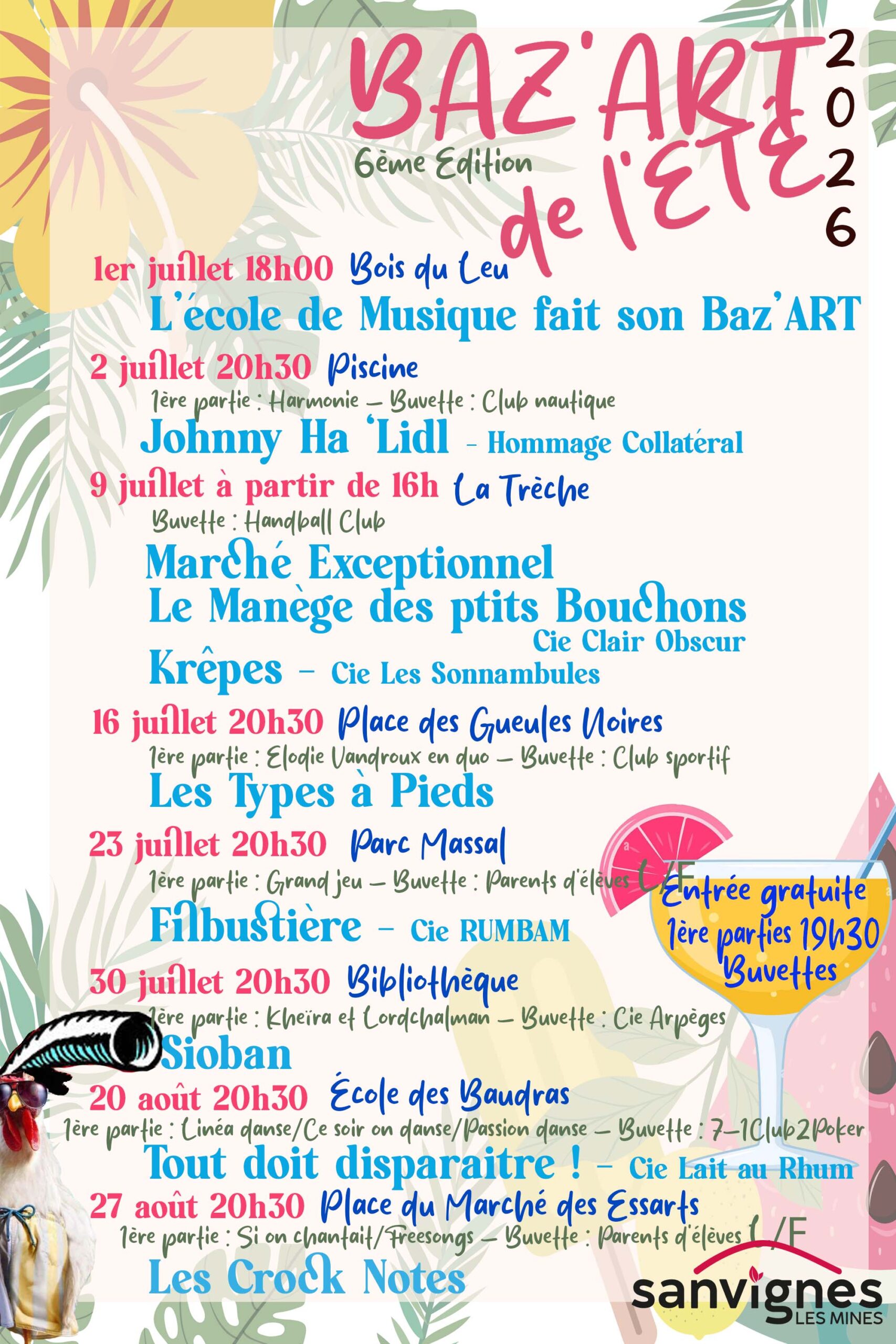 Baz'ART de l'été Dans tous les quartiers de la commune (voir affiche) Sanvignes-les-Mines 2026-07-09