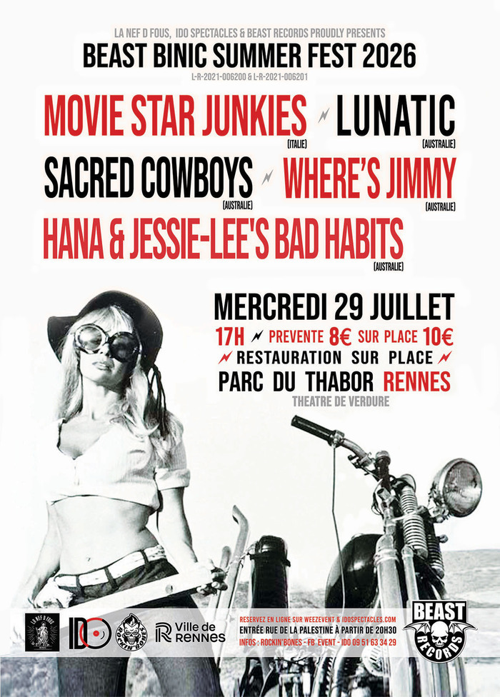Beast Binic Summer Fest le 29 juillet 2026 @Parc du Thabor Parc du Thabor Rennes