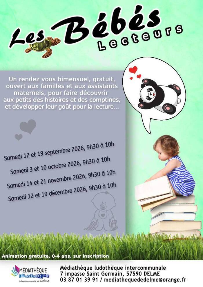 Bébés lecteurs « Ours ou panda ? », Médiathèque Ludothèque Intercommunale, Delme
