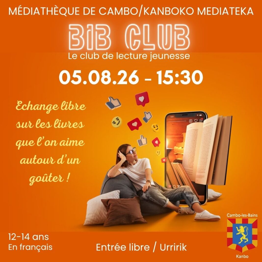 BIB Club, club de lecture jeunesse Médiathèque Cambo-les-Bains Cambo-les-Bains