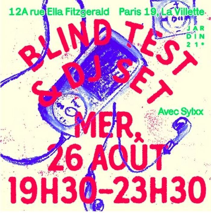 Blind test musical & DJ set, Jardin 21, Paris