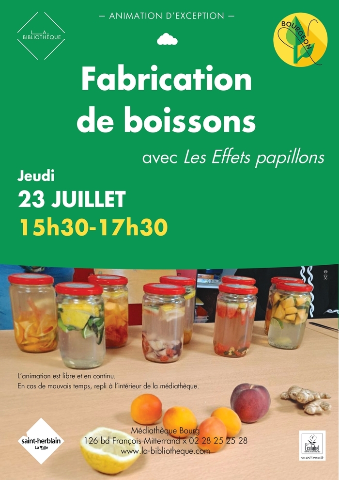 Bourgeon – Fabrication de boissons Médiahèque Bourg Saint-Herblain