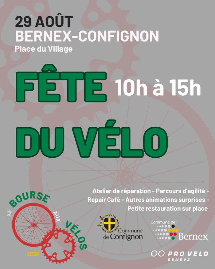 Bourse aux Vélos su samedi 29 août Autre lieu Genève