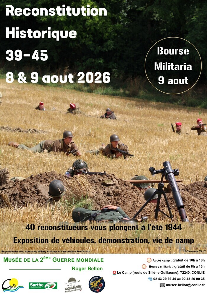 Bourse militaria Musée de la 2ème Guerre mondiale – Roger BELLON Conlie