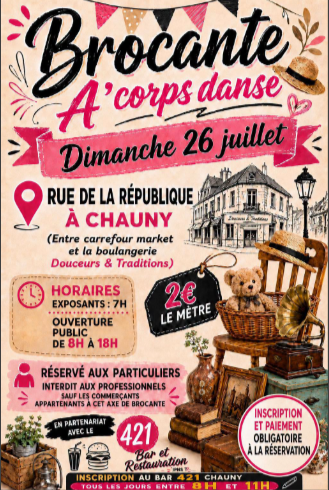 Brocante A’corps danse Chauny