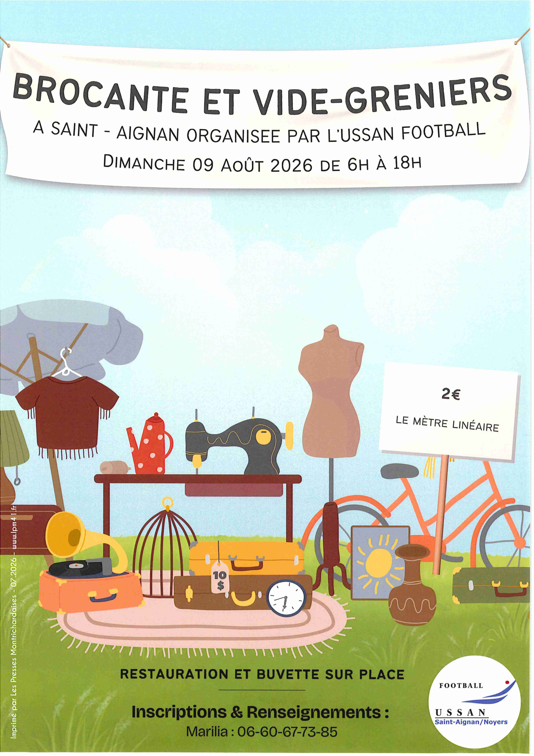 Brocante et vide-greniers Saint-Aignan 2026-08-09