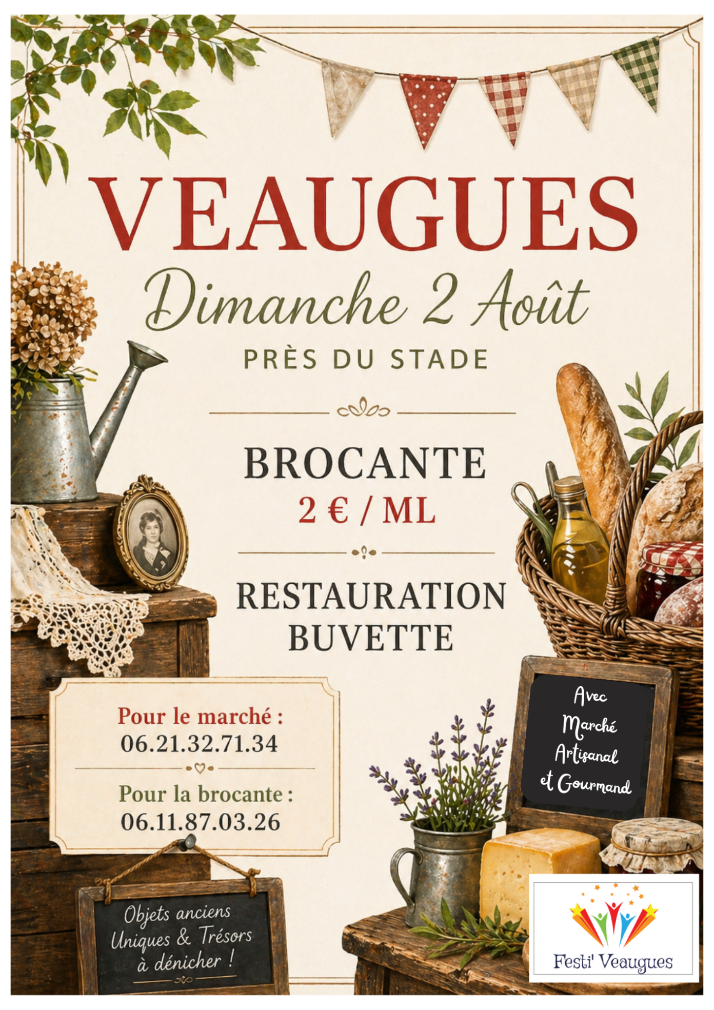 Brocante, Marché Artisanal Veaugues
