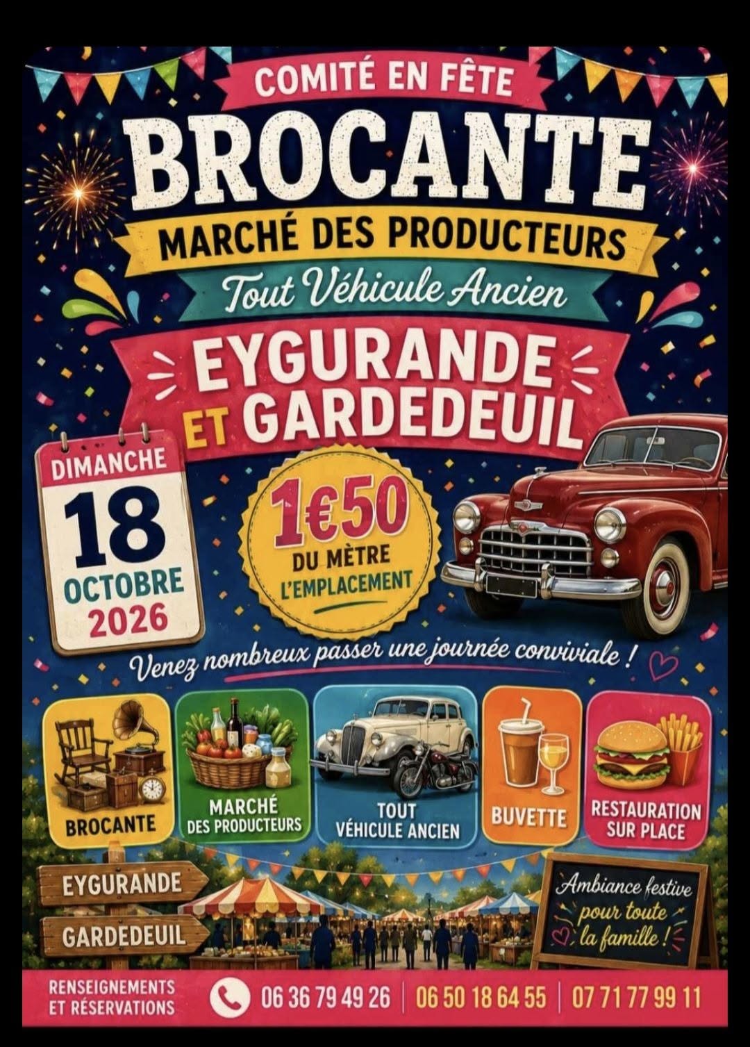 Brocante-marché de producteurs  Eygurande-et-Gardedeuil 2026-10-18