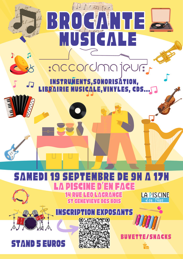 Brocante musicale, La piscine d&rsquo;en face, Sainte-Geneviève-des-Bois