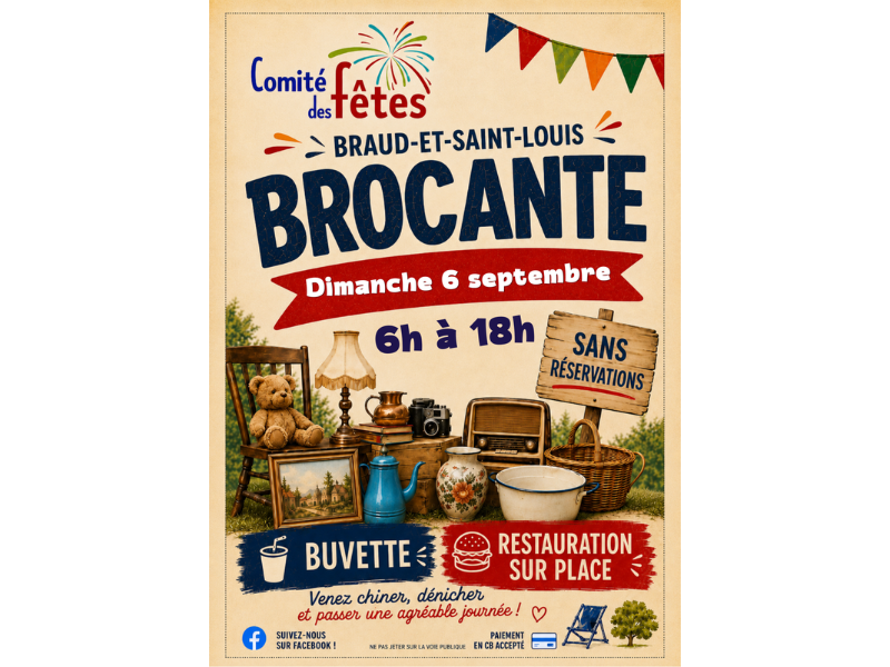 Brocante Vide grenier à Braud Domaine de la paillerie Braud-et-Saint-Louis 2026-09-06