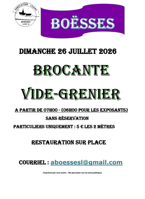 Brocante Vide grenier Boësses